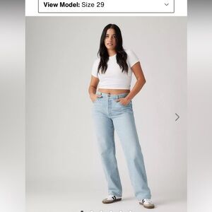 Levi's 501 90's, Capital E, 100% Cotton Light Blue Denim Jeans